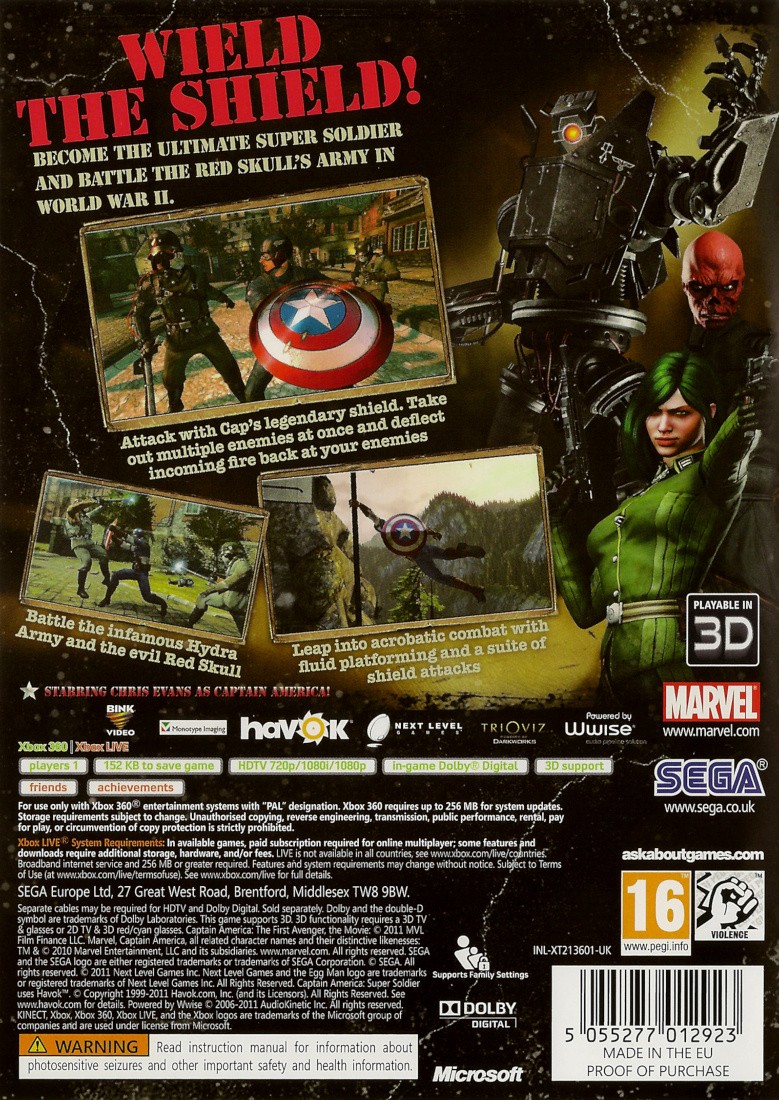 Capa do jogo Captain America: Super Soldier