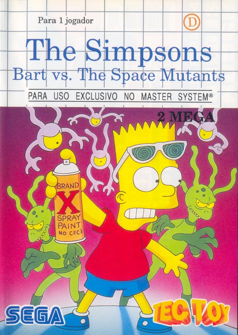 Capa do jogo The Simpsons: Bart vs. the Space Mutants