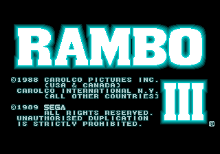 Foto do jogo Rambo III