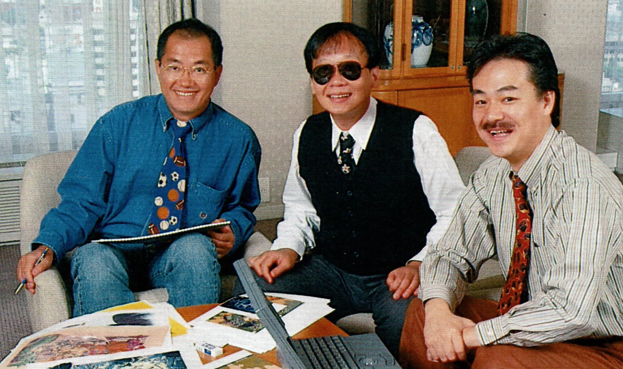 Akira Toriyama, Yuji Horii, e Hironobu Sakaguchi. 