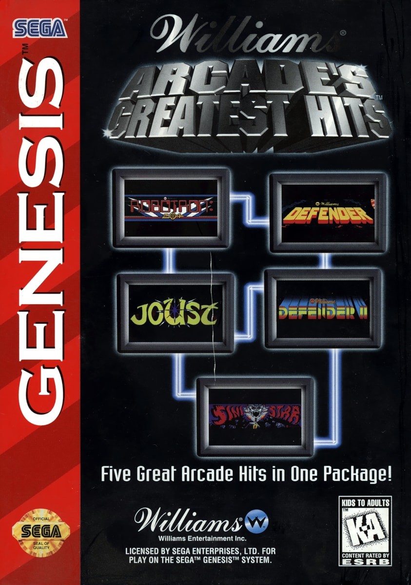 Williams Arcades Greatest Hits cover