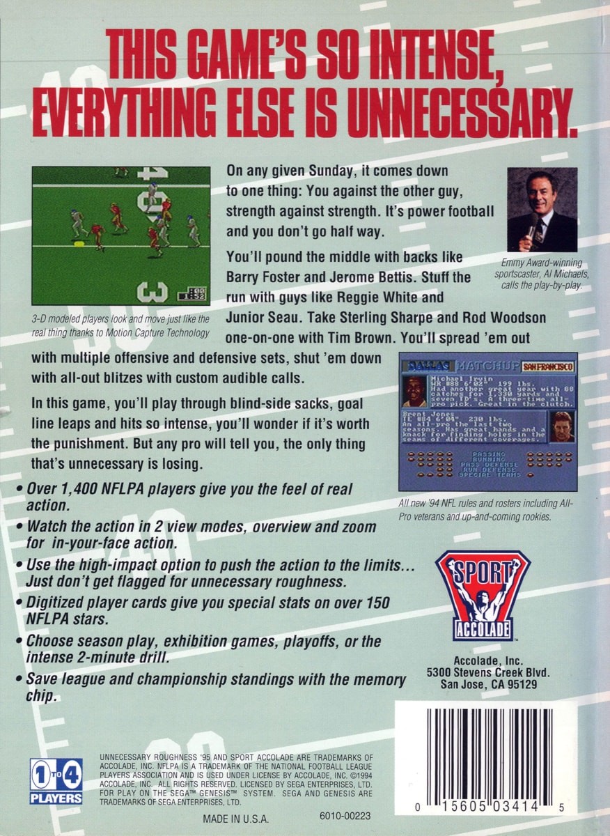 Unnecessary Roughness 95 cover
