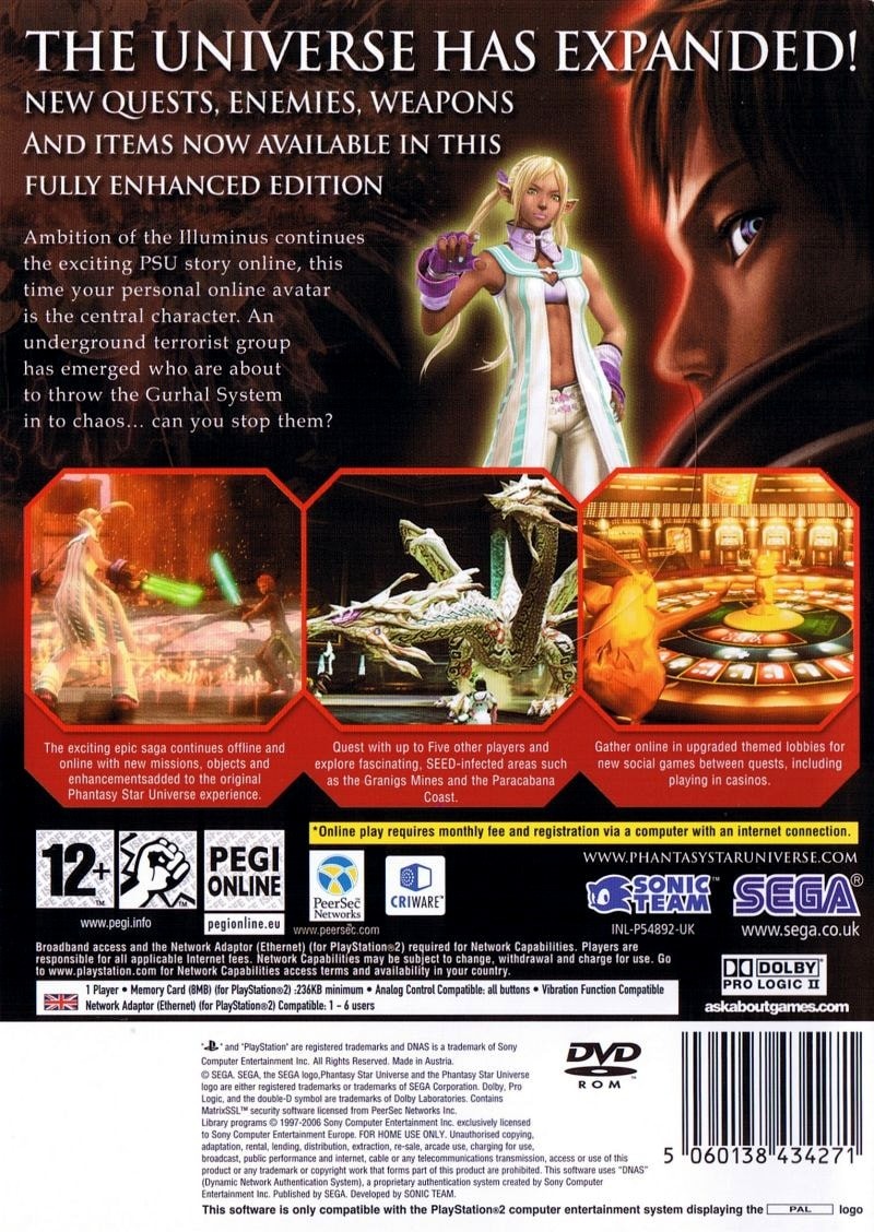 Gameteczone Usado Jogo PS2 Phantasy Star Universe - Sega São Paulo