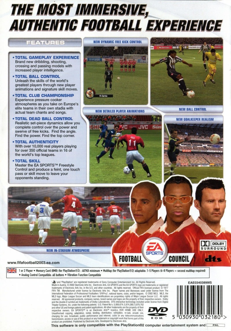 FIFA Soccer 2003 cover