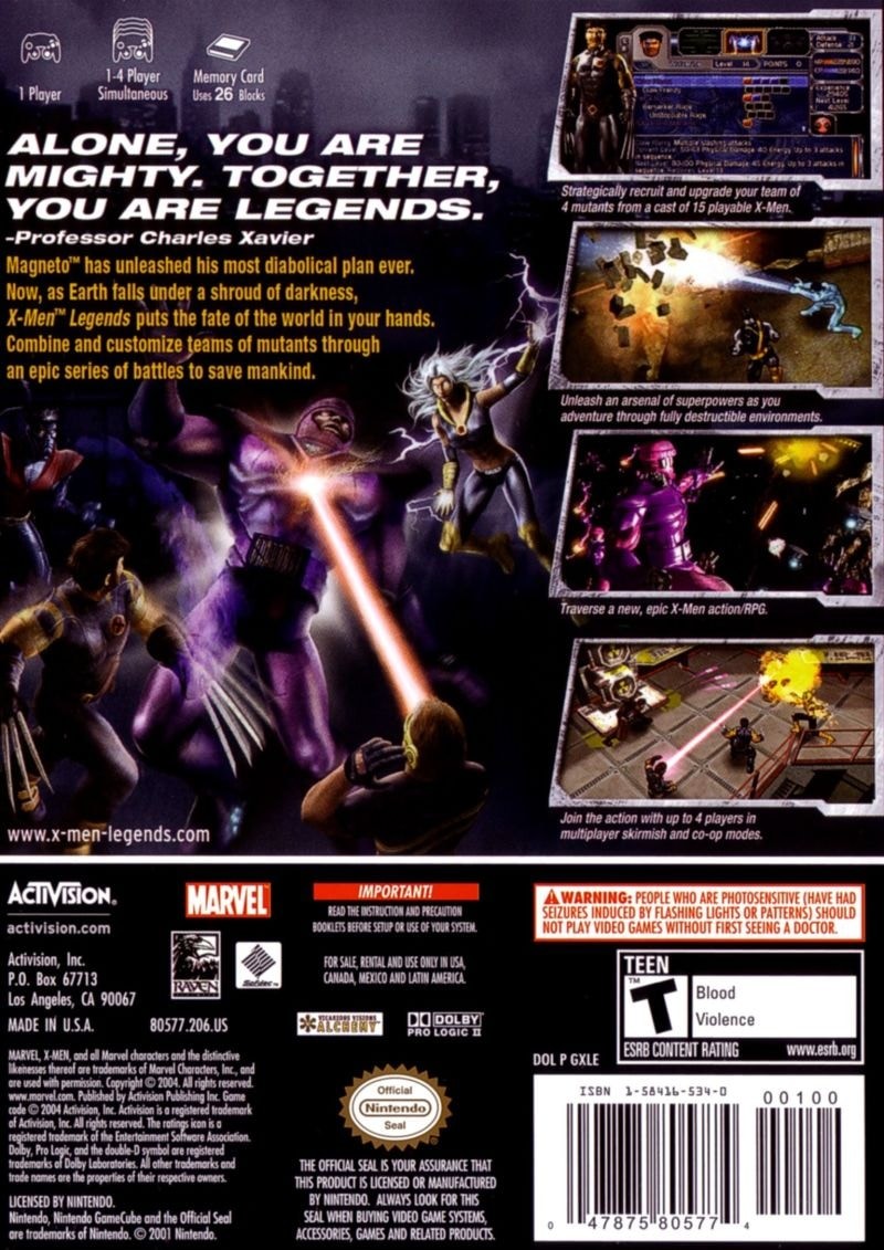 X-Men: Legends cover