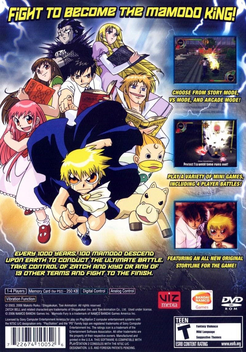 Capa do jogo Zatch Bell!: Mamodo Fury