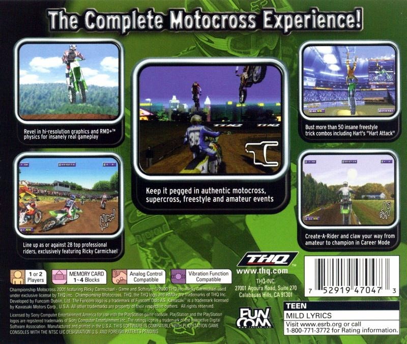 Championship Motocross 2001 Featuring Ricky Carmichael cover