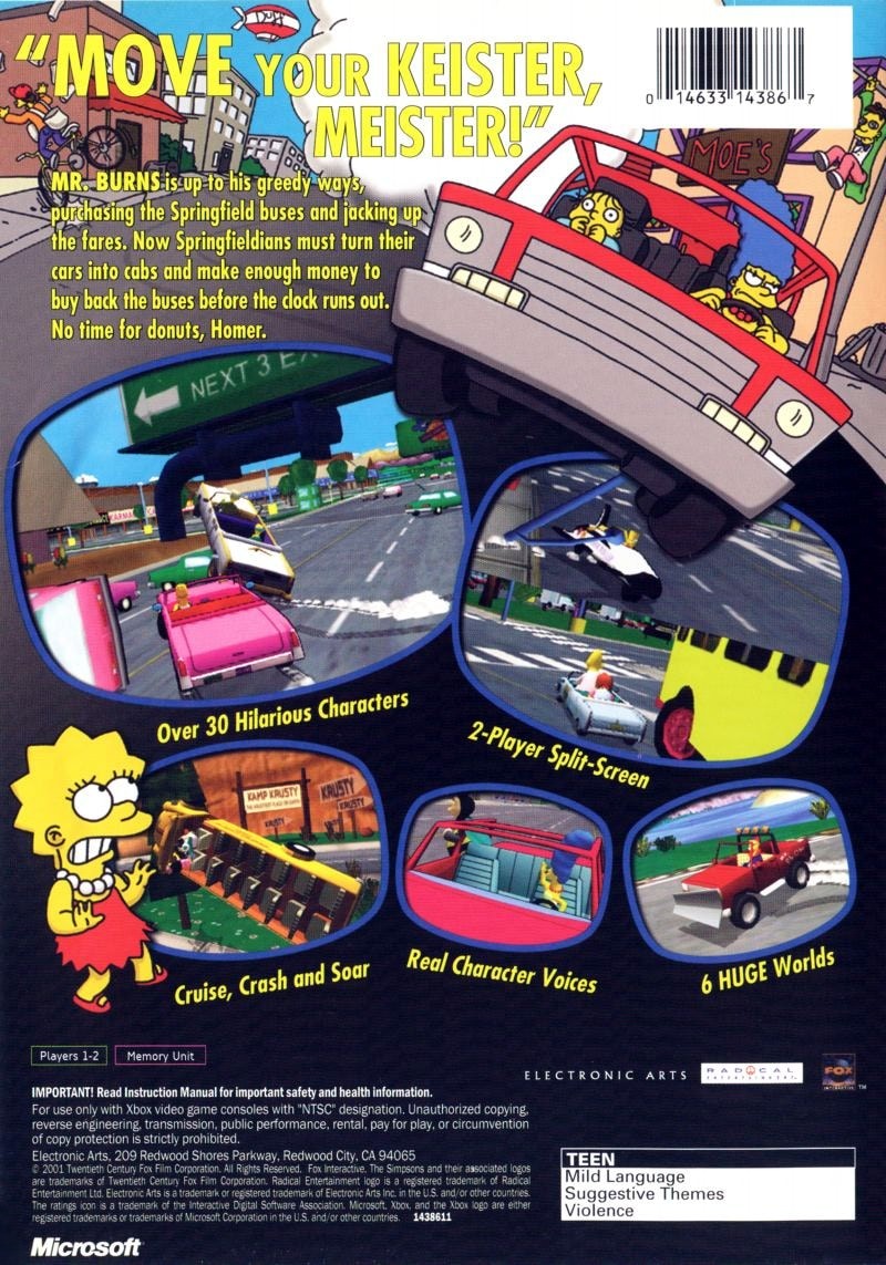 The Simpsons: Road Rage cover