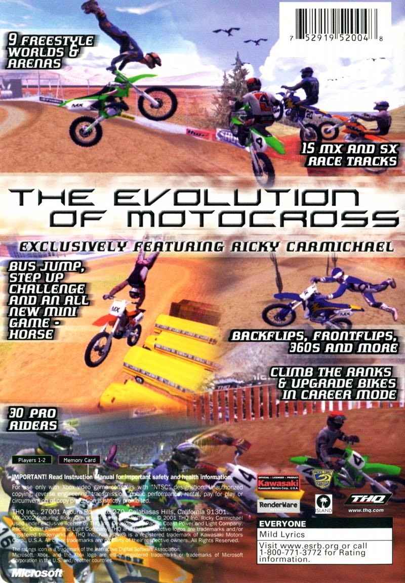 Mx 2002 MX 2002 featuring Ricky Carmichael para Xbox (2001)