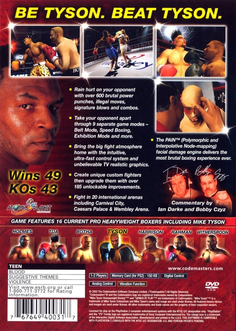 Mike Tyson Heavyweight Boxing cover