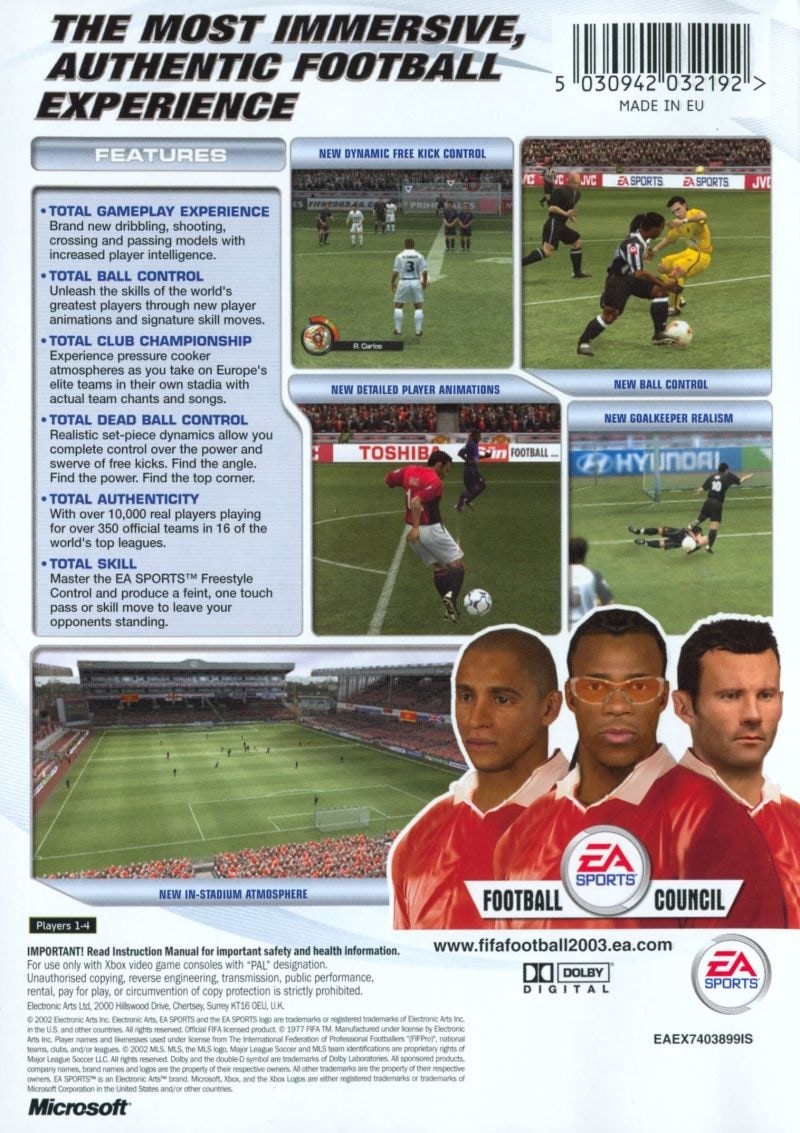 FIFA Soccer 2003 cover