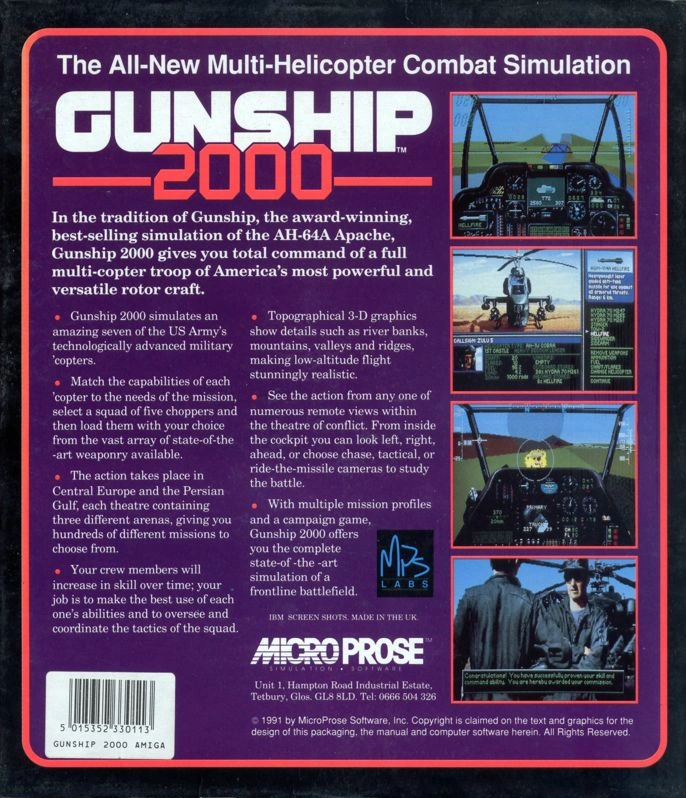 Capa do jogo Gunship 2000