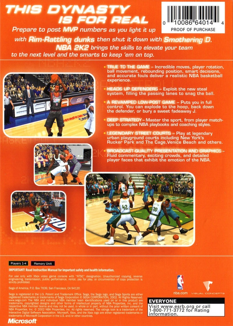 NBA 2K2 cover