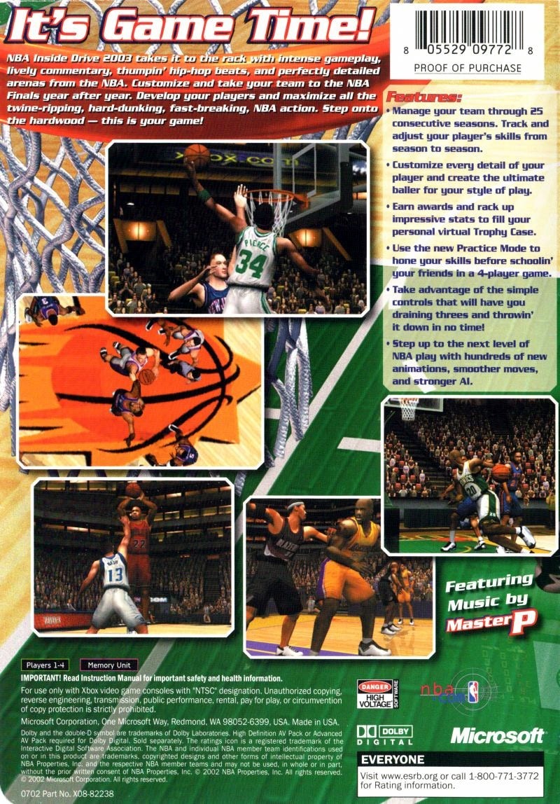 NBA Inside Drive 2003 cover