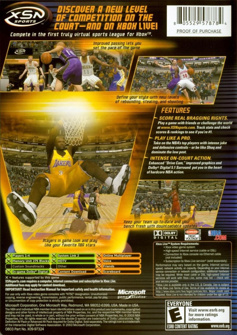 Capa do jogo NBA Inside Drive 2004