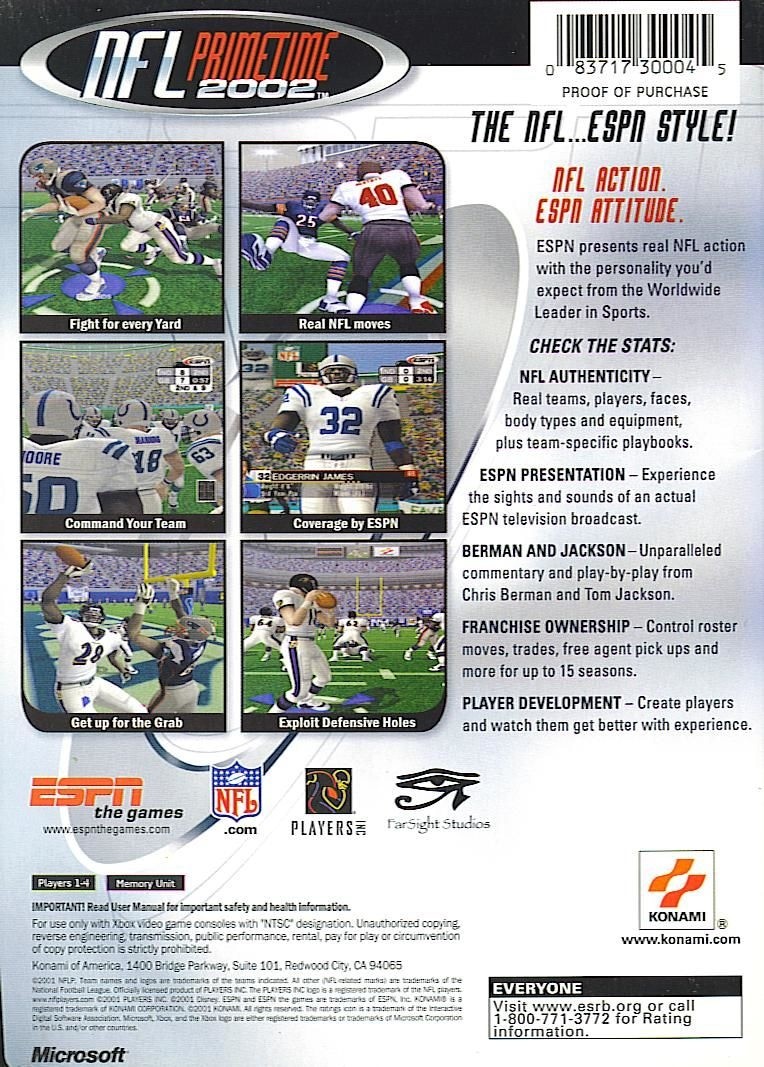 ESPN NFL Primetime 2002 cover