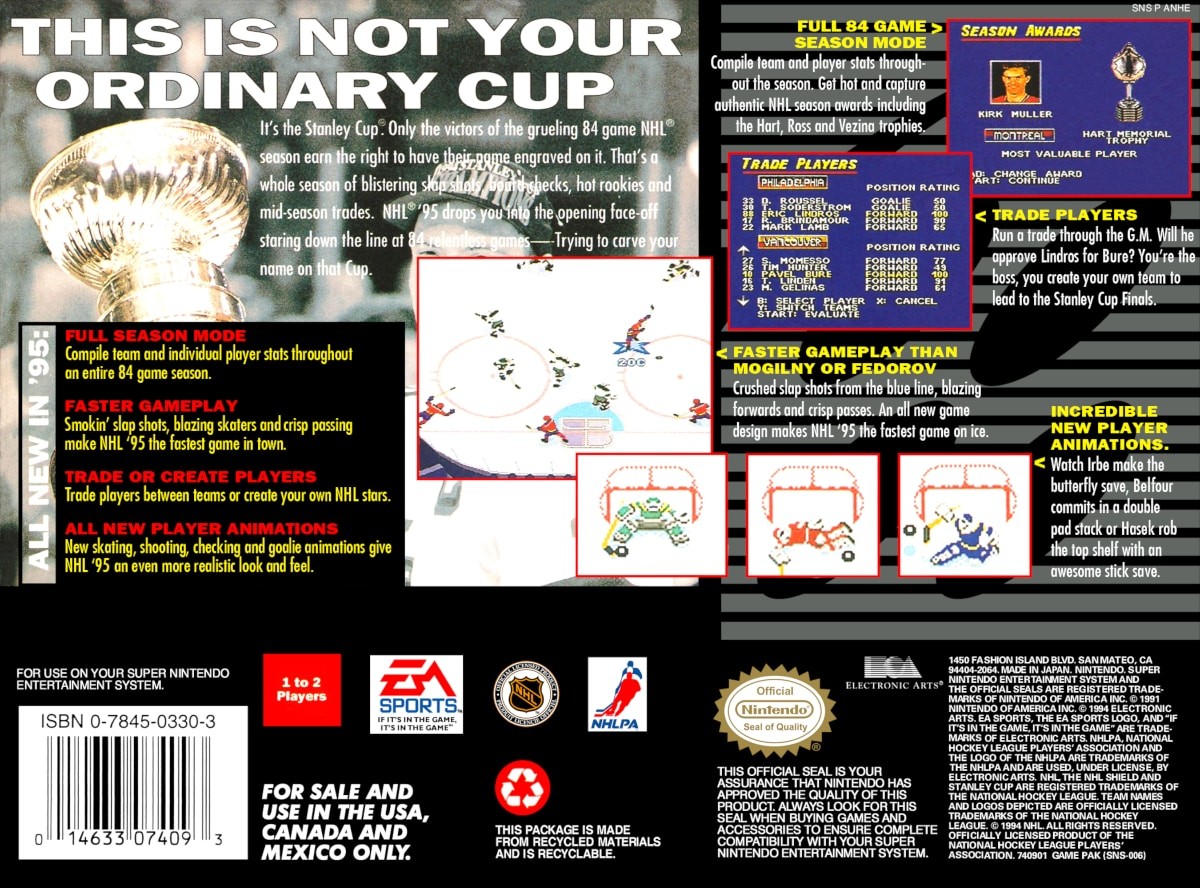 NHL 95 cover