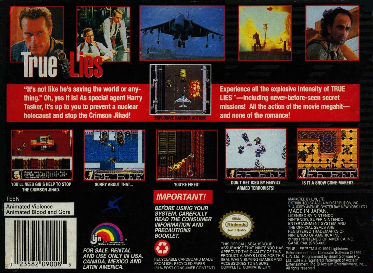 Capa do jogo True Lies