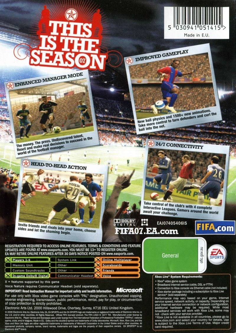 FIFA Soccer 07 cover
