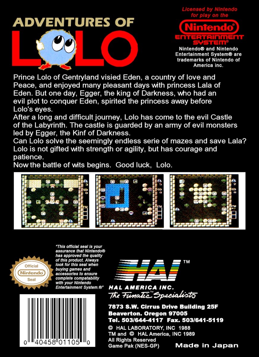 Capa do jogo Adventures of Lolo