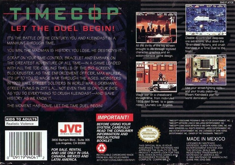 Timecop | タイムコップ para Super Nintendo (1995)