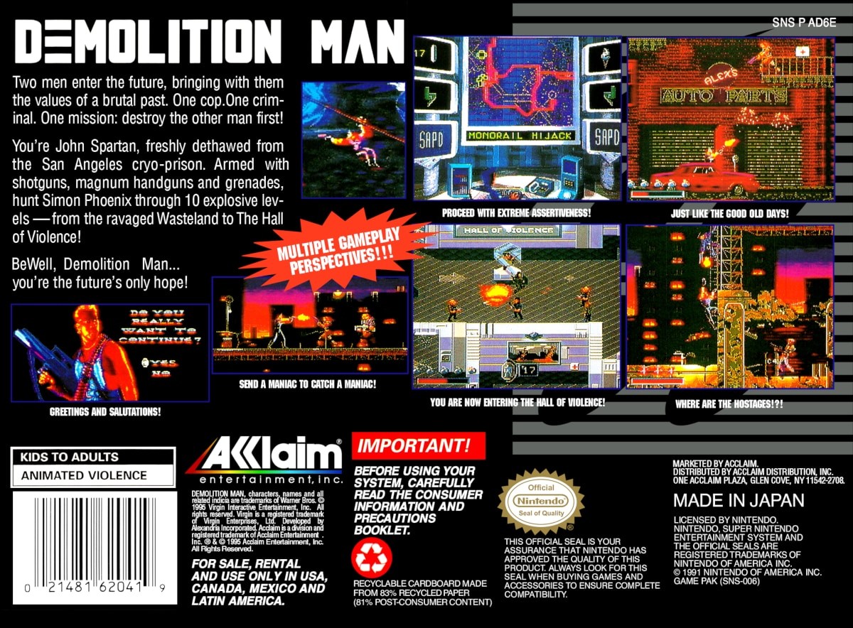 Capa do jogo Demolition Man
