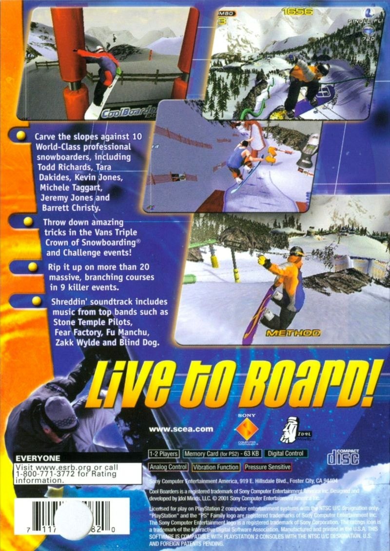 Capa do jogo Cool Boarders 2001