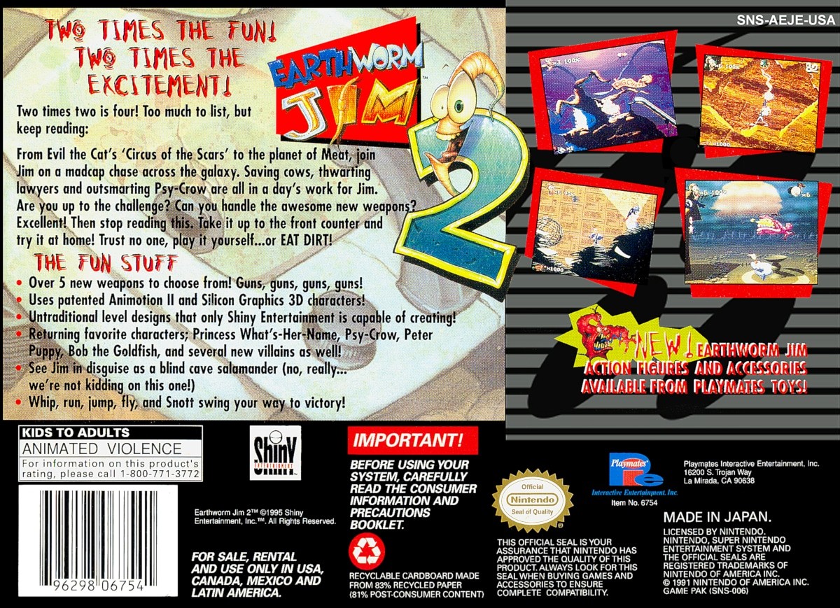 Baú da Nintendo - Earthworm Jim 2