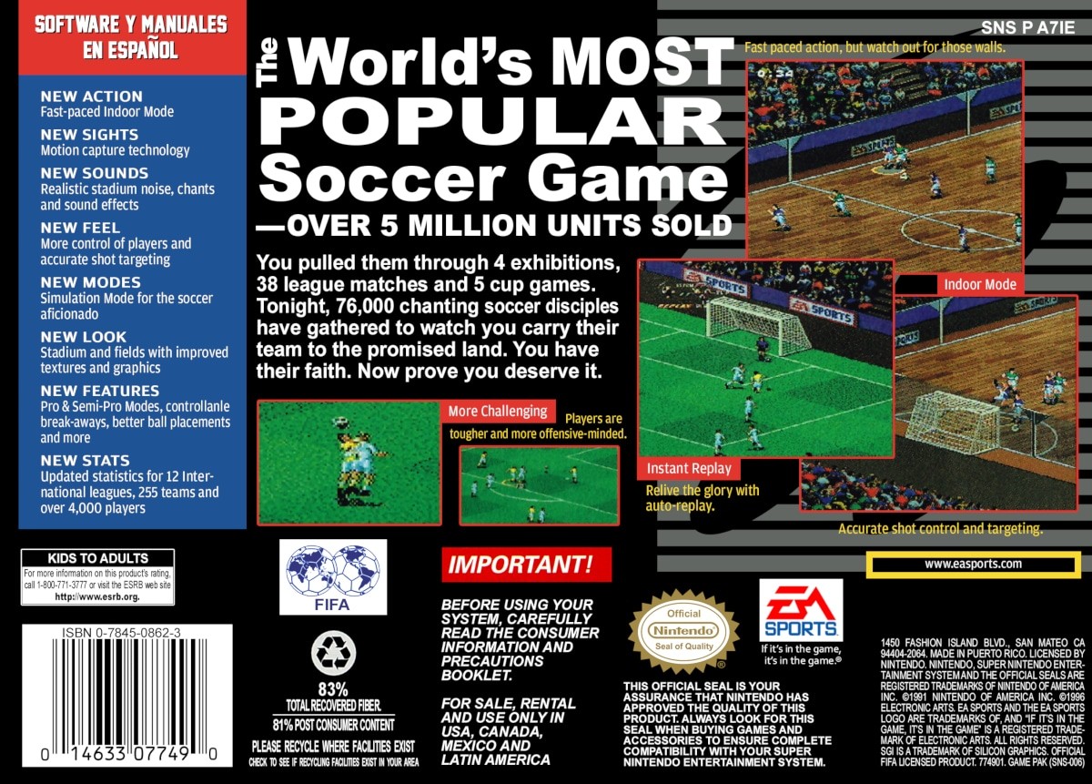 FIFA Soccer 97 cover
