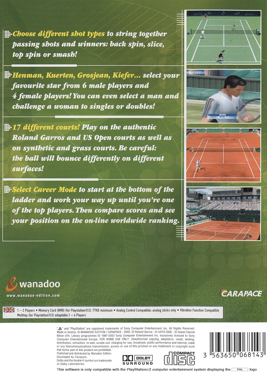 NGT: US Open 2002 cover