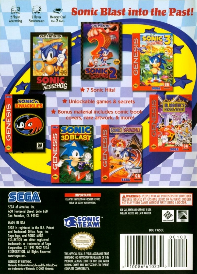 Sonic Mega Collection cover