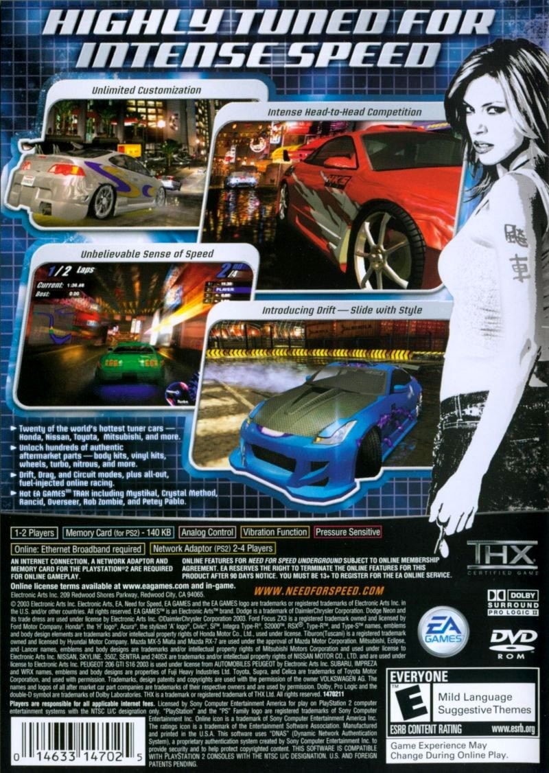 Need For Speed Underground 1 PT-BR - PS2 ISO RIP 