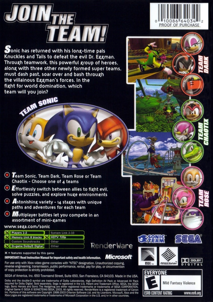 Jogos Para Pc Fraco #38 - Sonic Heroes [Plataforma/3D, aventura