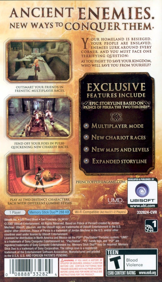 Jogo Midia Fisica Prince of Persia Rival Swords para Psp na