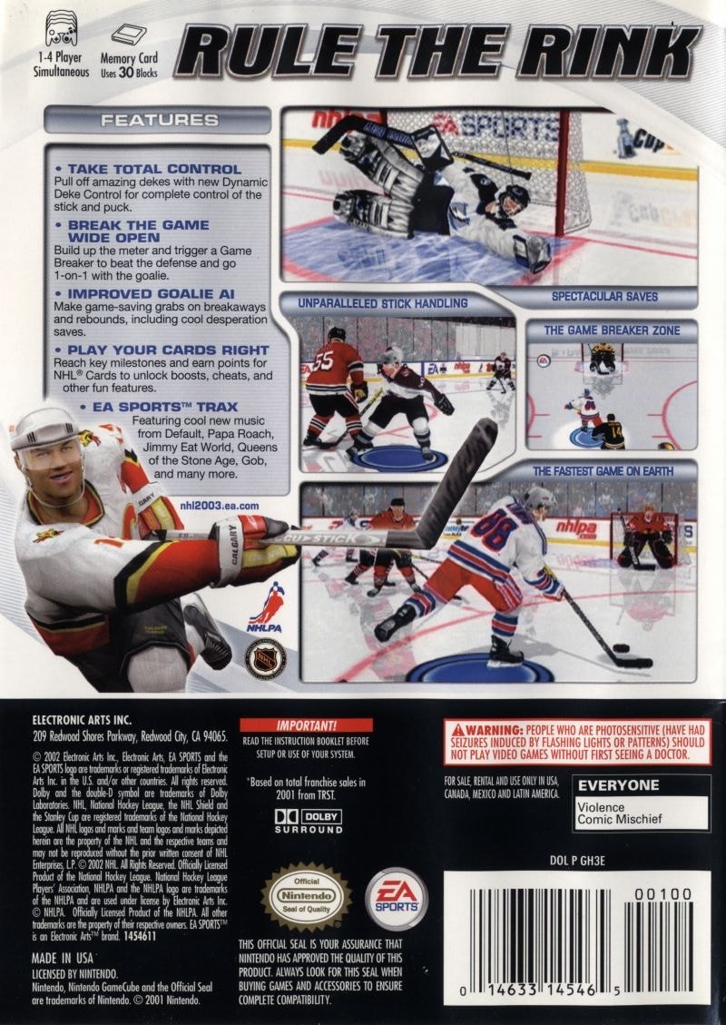 NHL 2003 cover