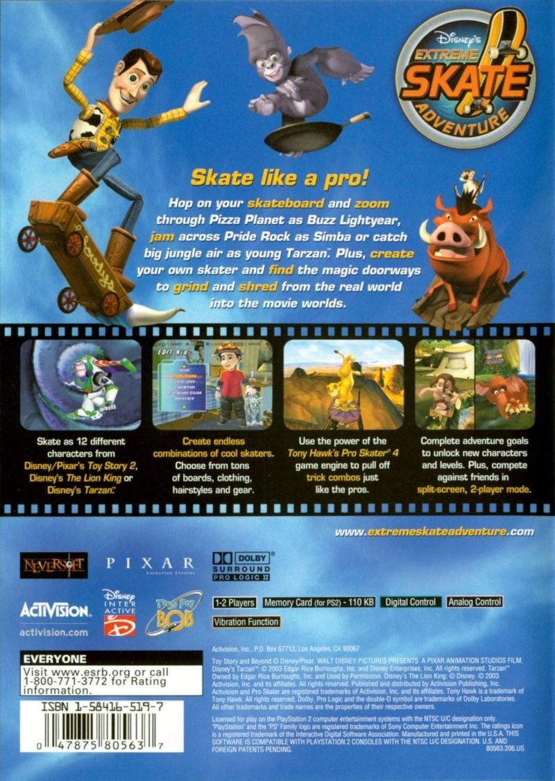 Capa do jogo Disneys Extreme Skate Adventure