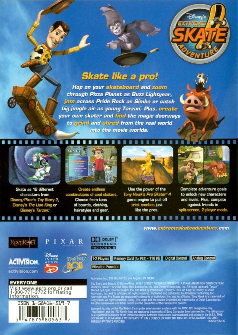 Jogo Disney Extreme Skate Adventure Playstation 2