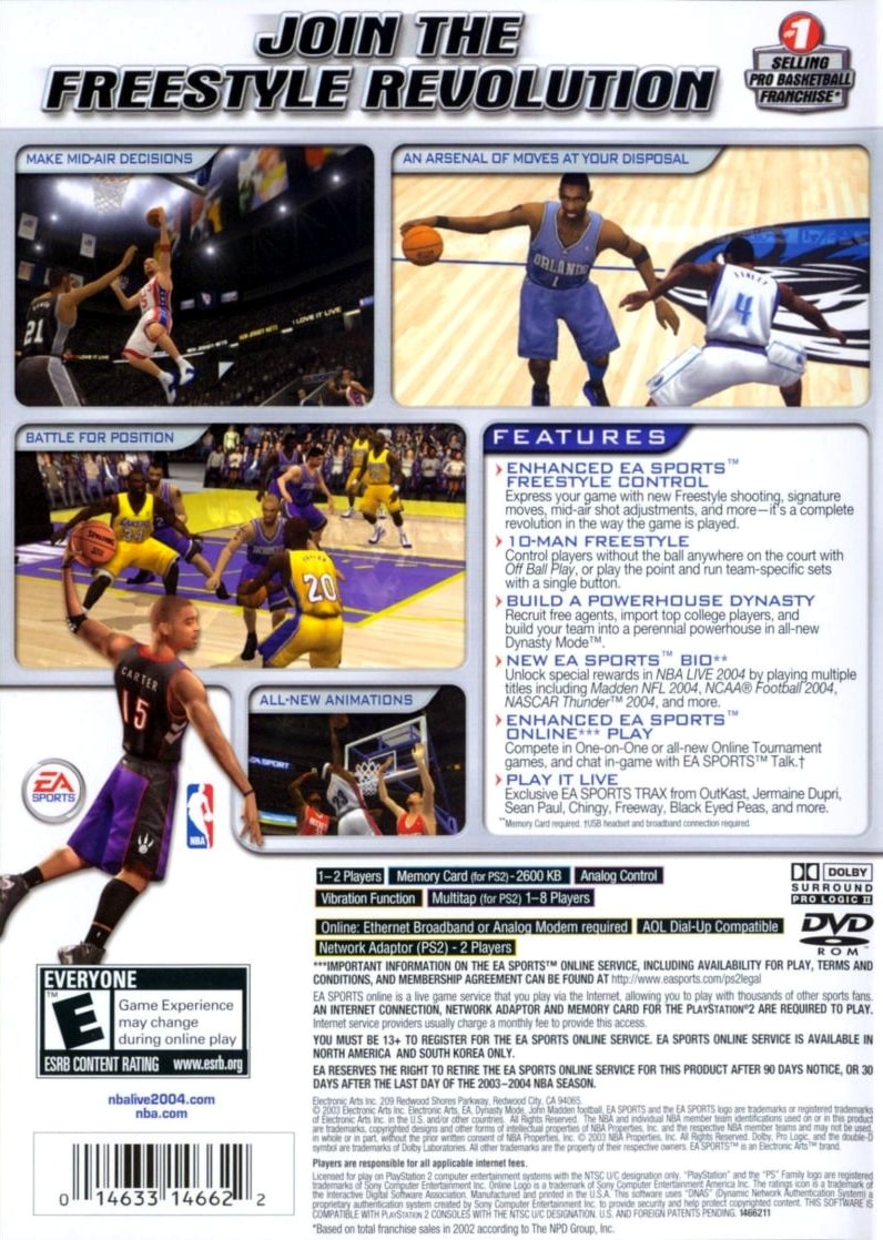 NBA Live 2004 cover