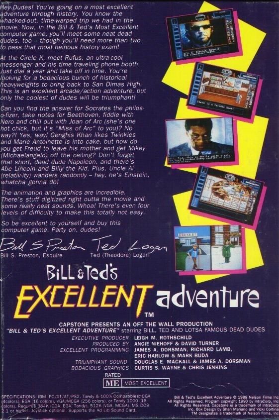 Bill & Teds Excellent Adventure cover