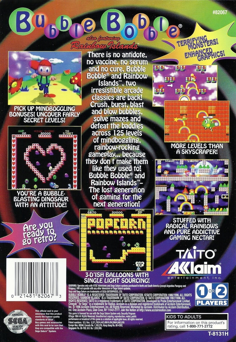 Bubble Bobble also featuring Rainbow Islands cover