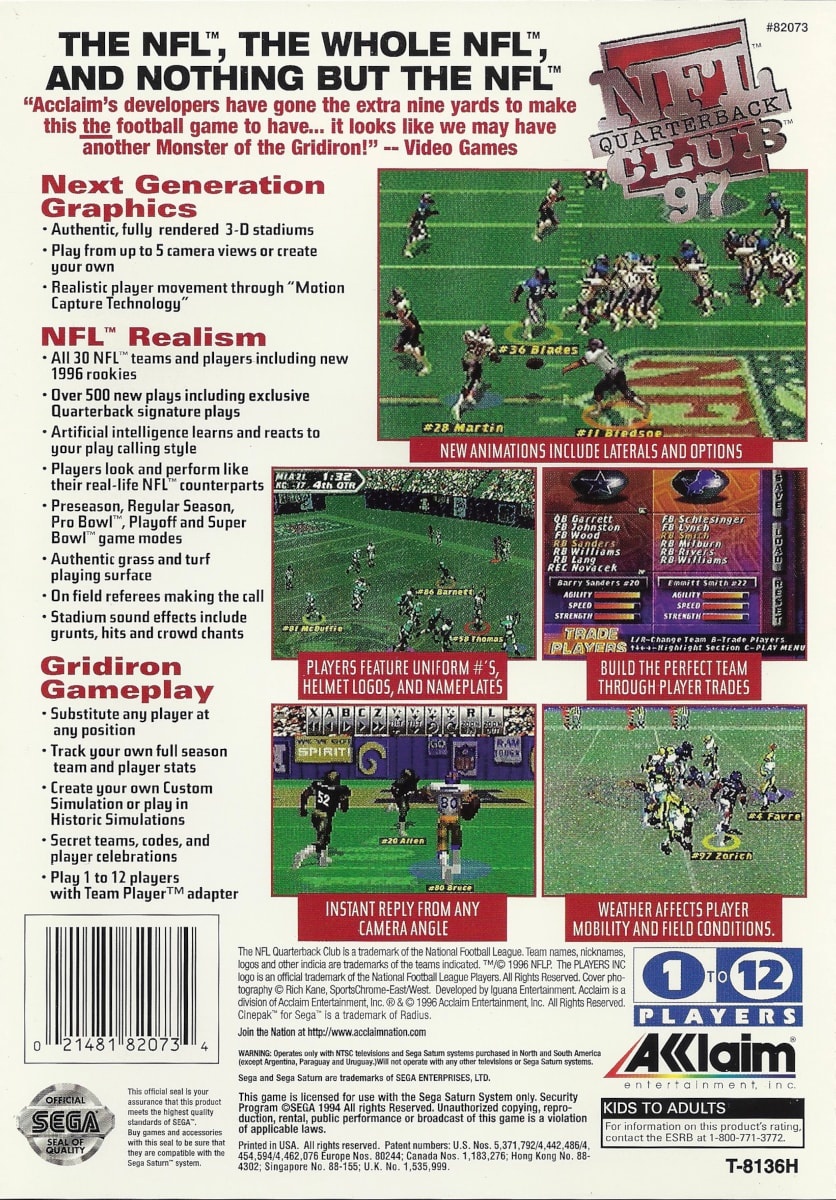 NFL Quarterback Club 97 cover