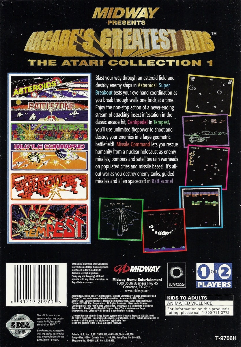 Midway Presents Arcades Greatest Hits: The Atari Collection 1 cover