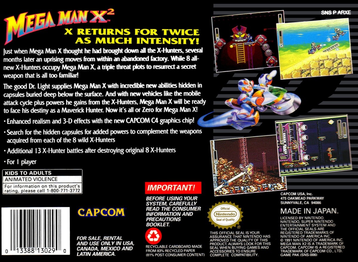 Mega Man X2 cover