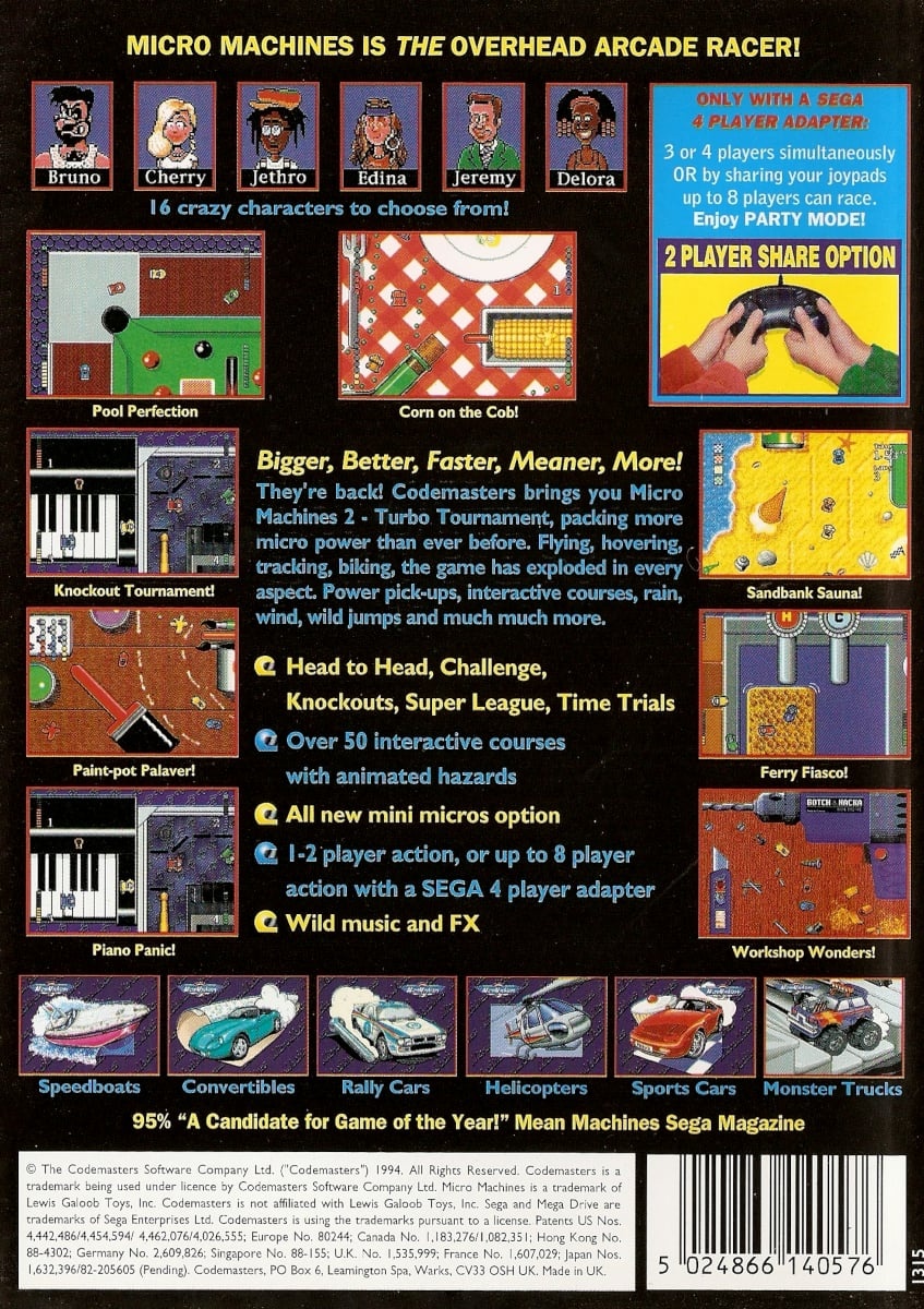 Micro Machines 2: Turbo Tournament cover