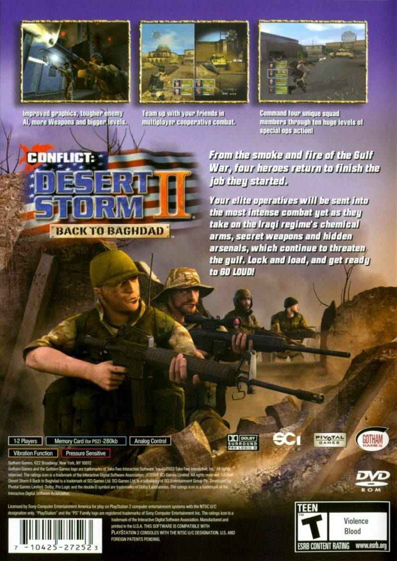 Conflict: Desert Storm II - Back to Baghdad cover
