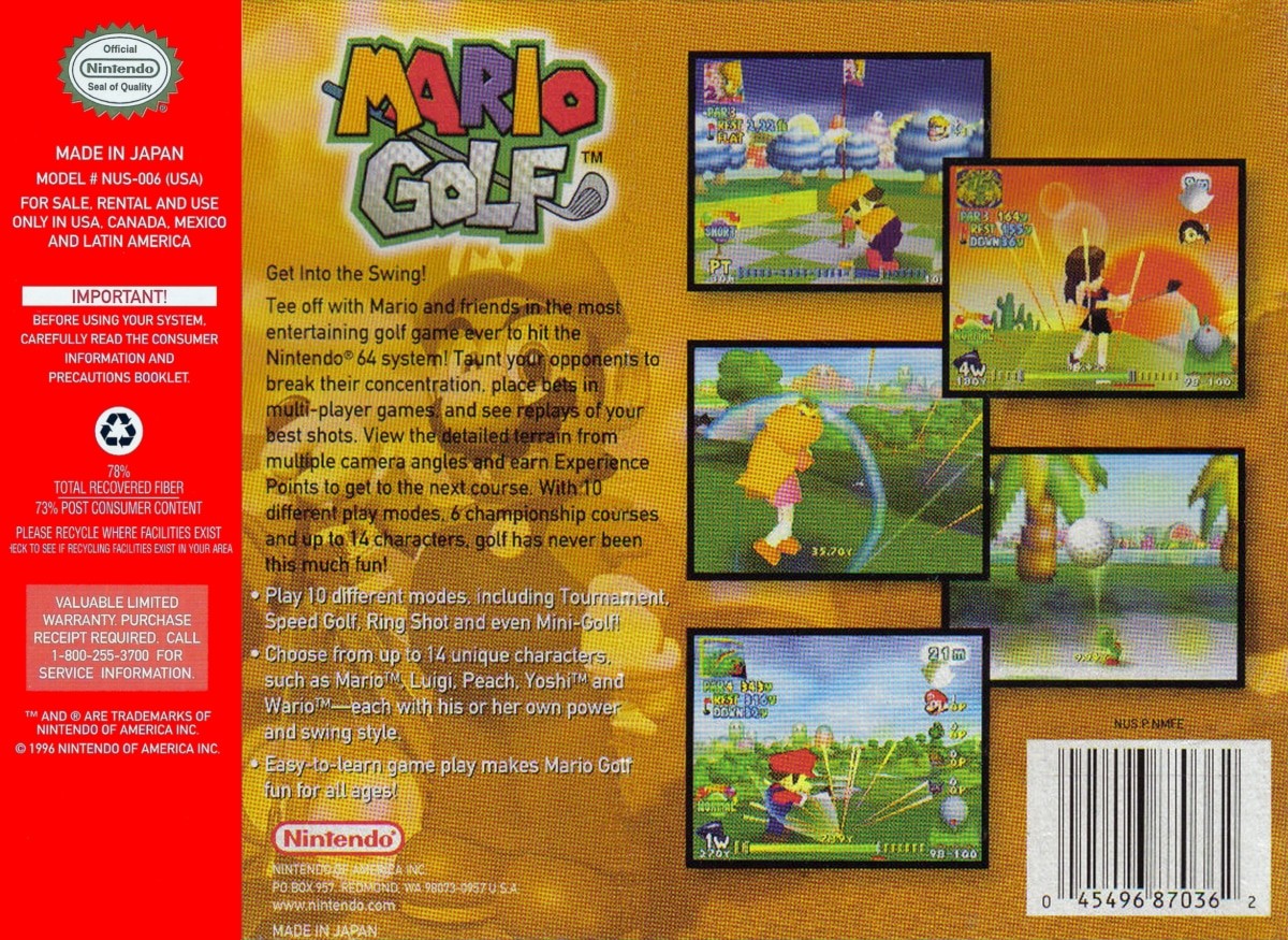 Mario Golf cover