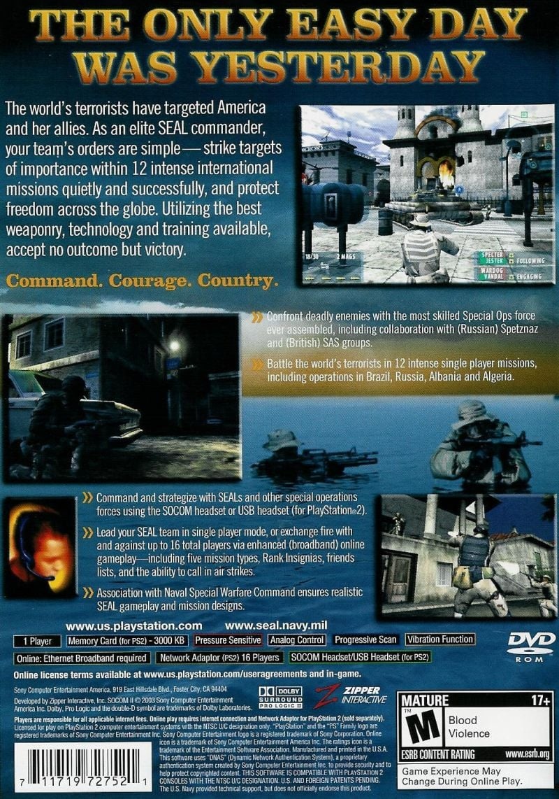 SOCOM II: U.S. Navy SEALs cover