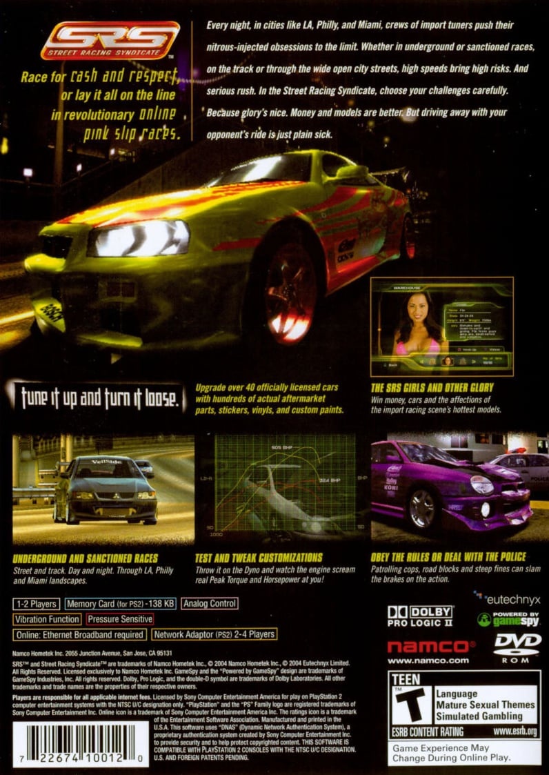 SRS: Street Racing Syndicate cover