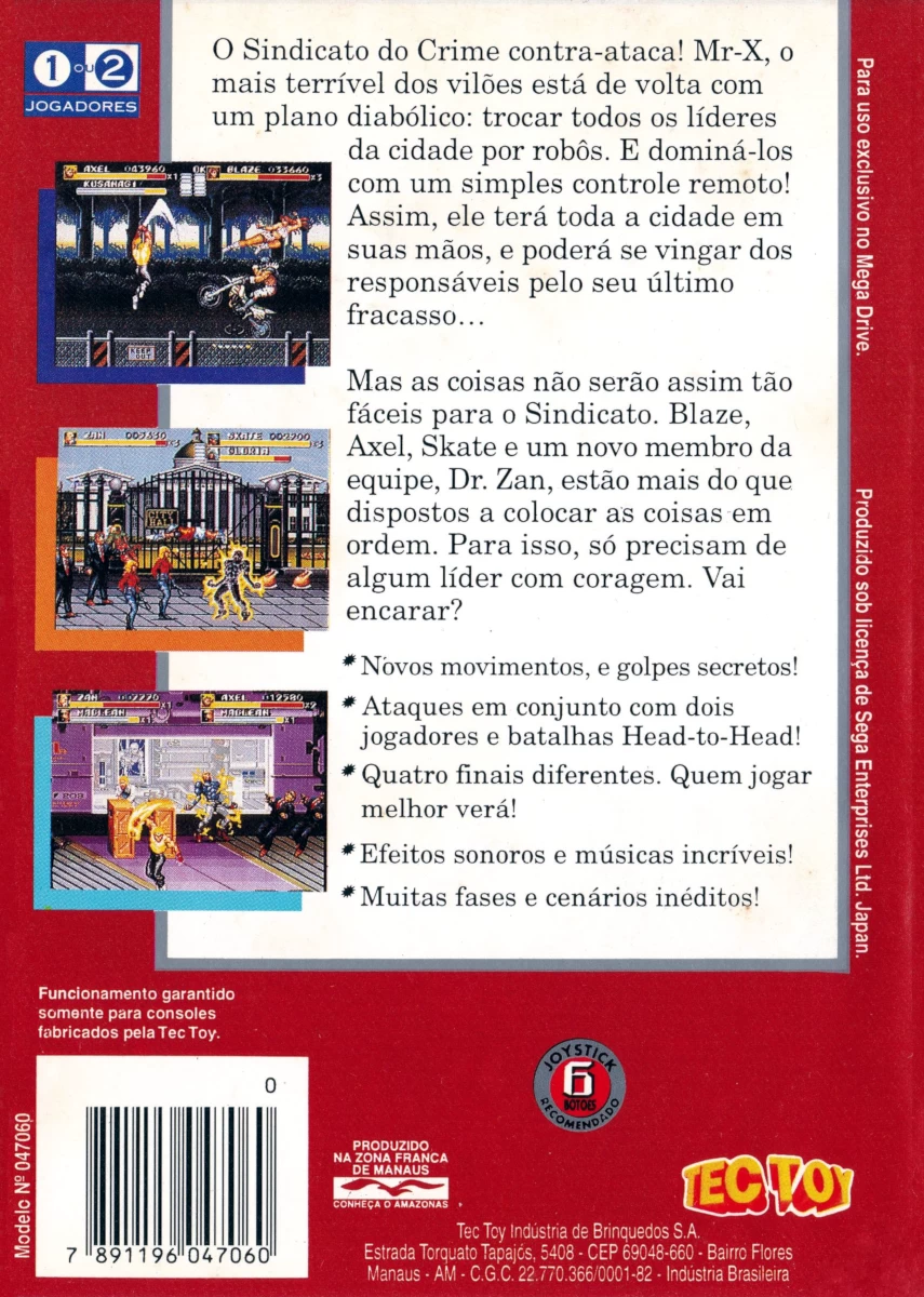 Capa do jogo Streets of Rage 3