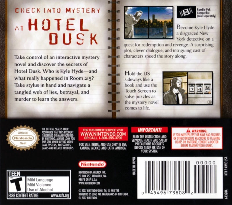 Hotel Dusk: Room 215 cover